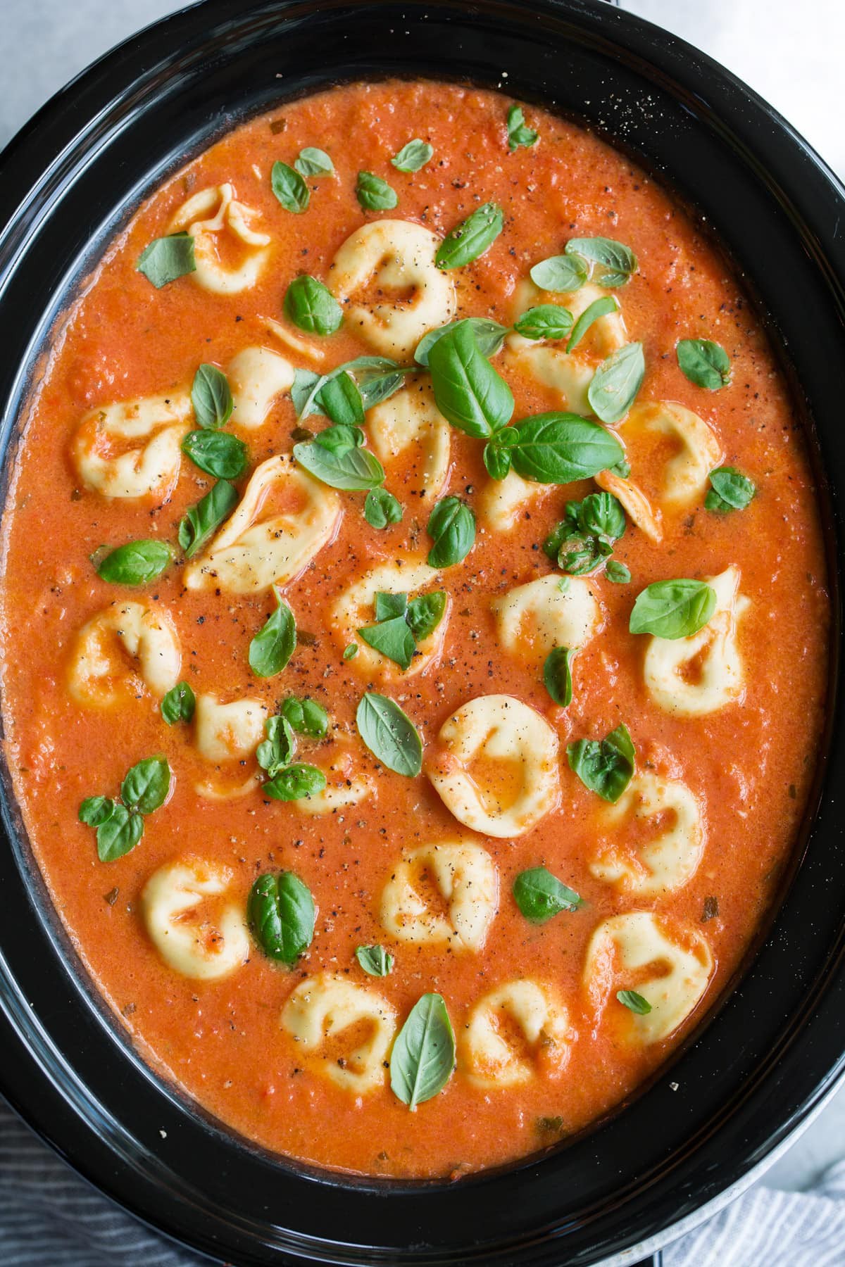 Slow Cooker Creamy Tomato Basil Tortellini Soup Melissa Copy Me That