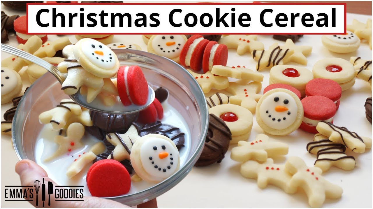 3 Ingredient Mini Christmas Cookie Cereal ! Sugar Cookie ...