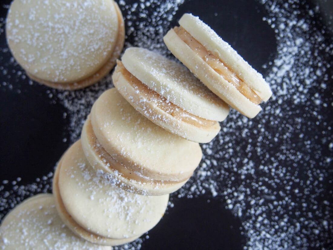 Alfajores Dulce De Leche Sandwich Cookies Andrea Lea Copy Me That