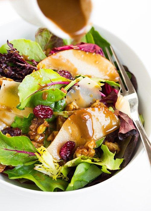 Autumn Pear Salad with Candied Walnuts and Balsamic Vinaigrette ...