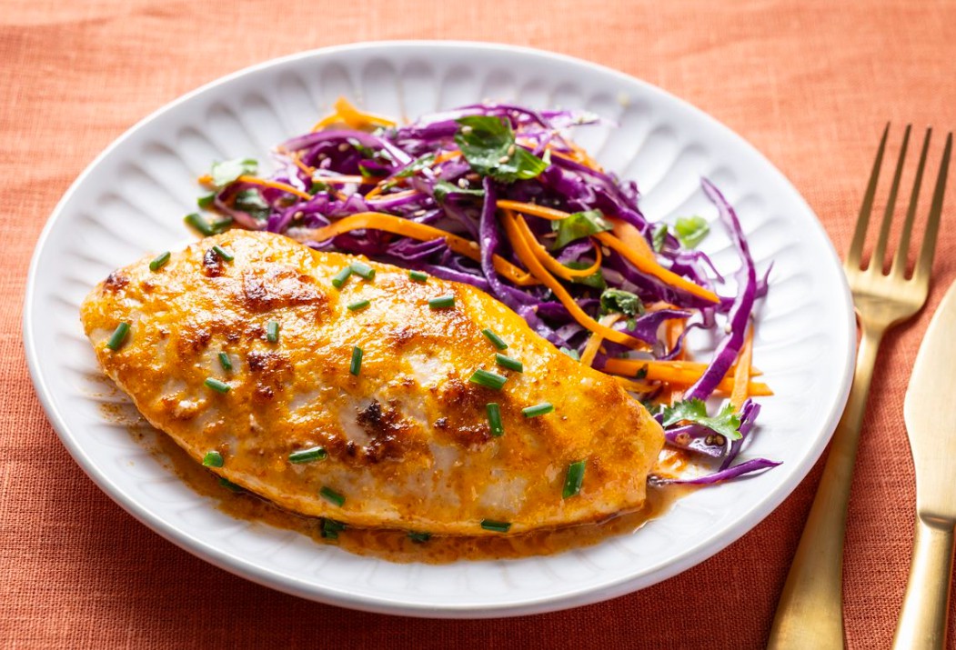 Baked Sriracha Chicken Breast - Jacques Pepin | AllieDe | Copy Me That