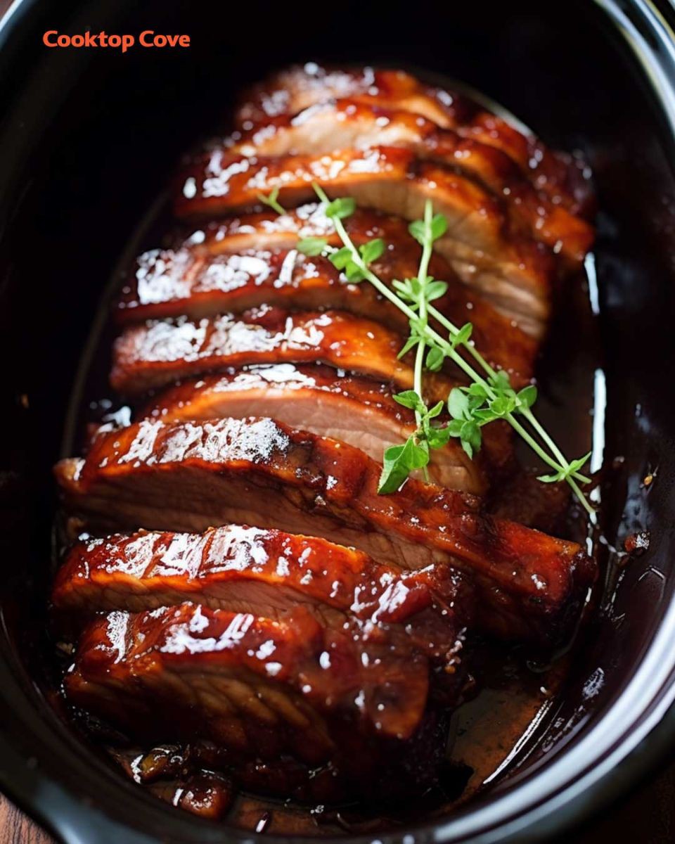 Slow Cooker Pork Belly Recipe with Honey Balsamic Glaze – Pork