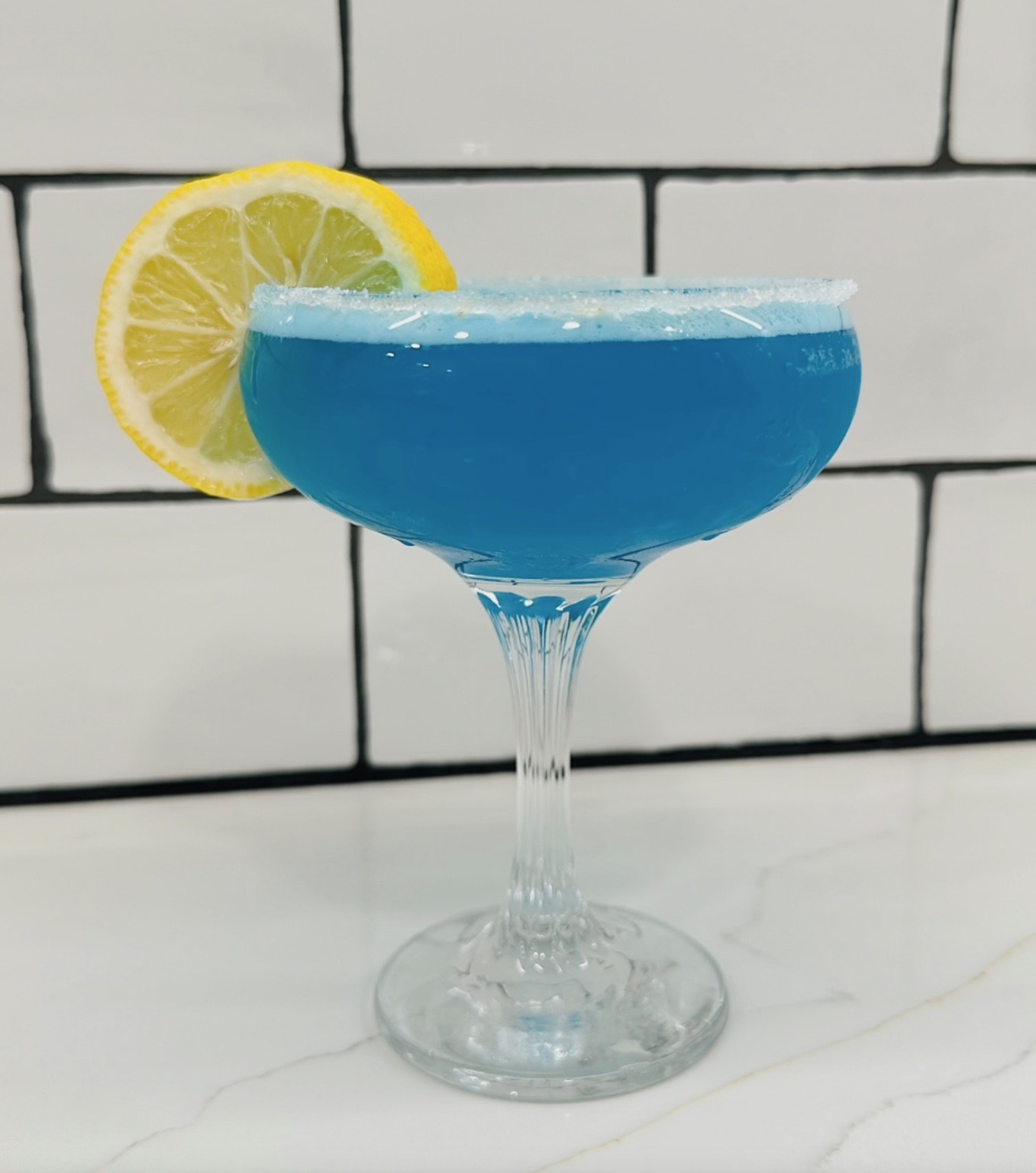 Blue Raspberry Lemon Drop Martini