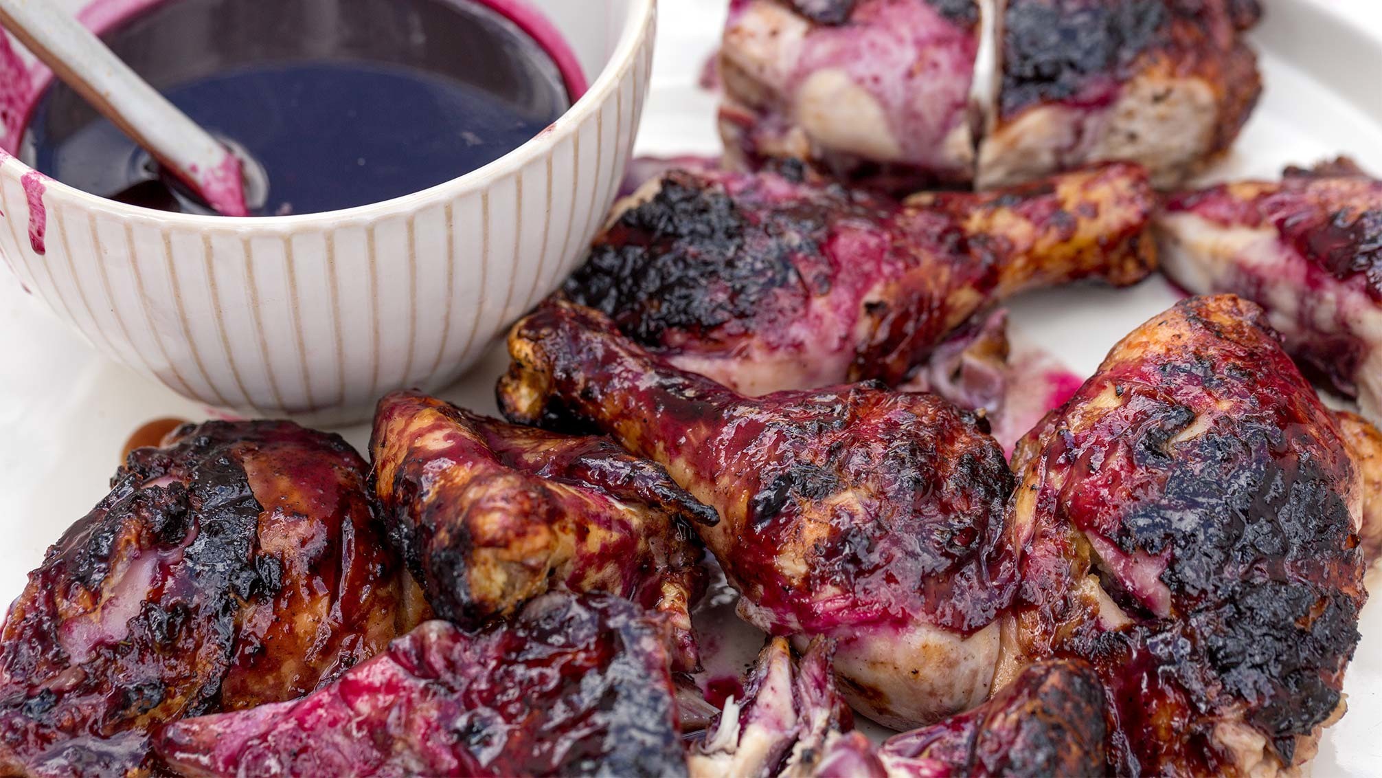 Blueberry Bbq Chicken Recipe By Vivian Howard Shelley Chandler Copy Me That