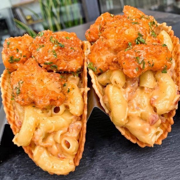 Buffalo Chicken Mac And Cheese Tacos Recipe Box Copy Me That