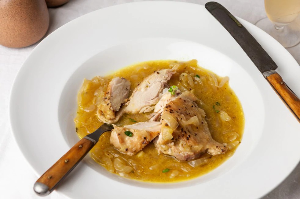 Caribbean Smothered Chicken With Coconut, Lime, and Chiles Recipe