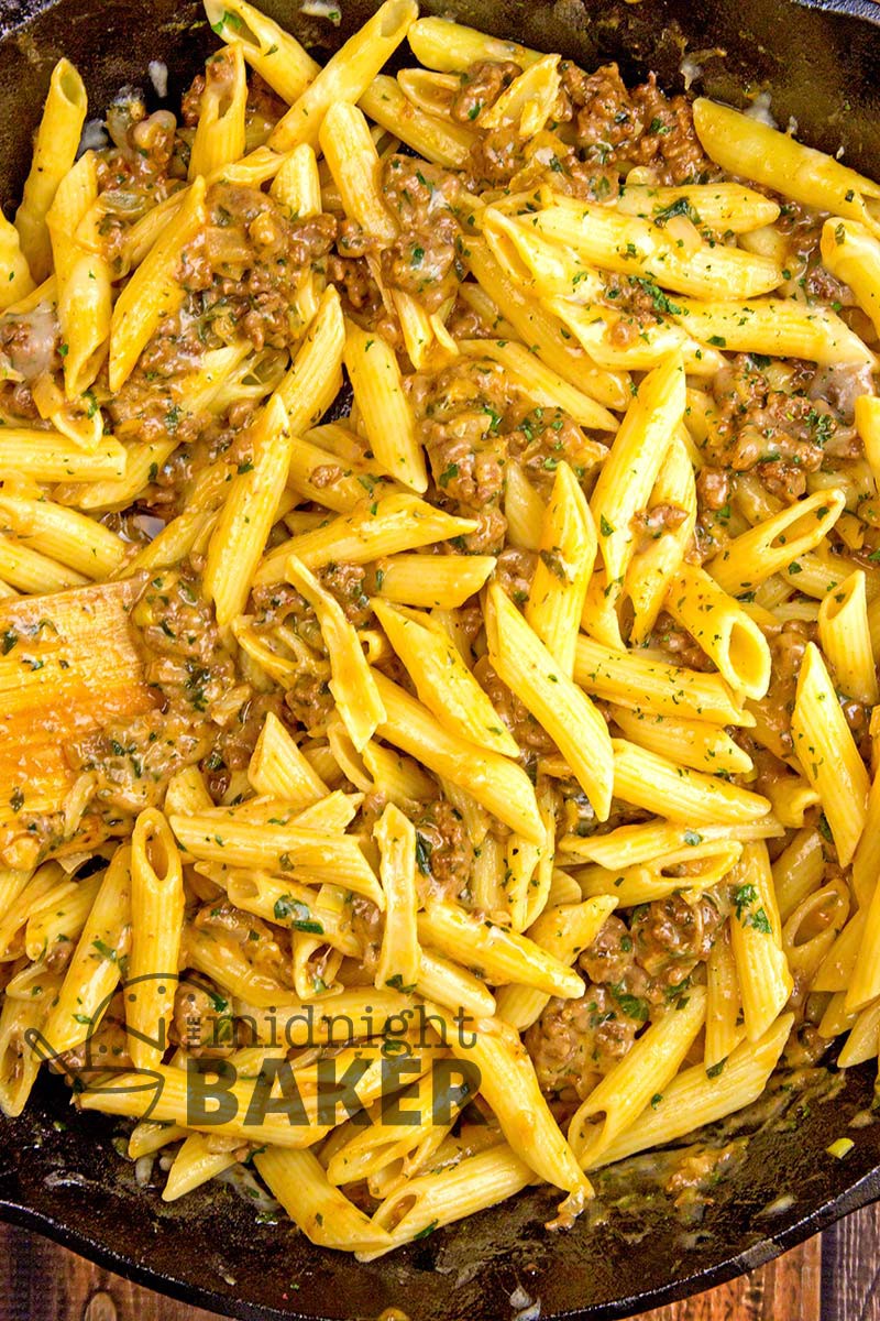 Cheesy Ground Beef Pasta Skillet, Amanda