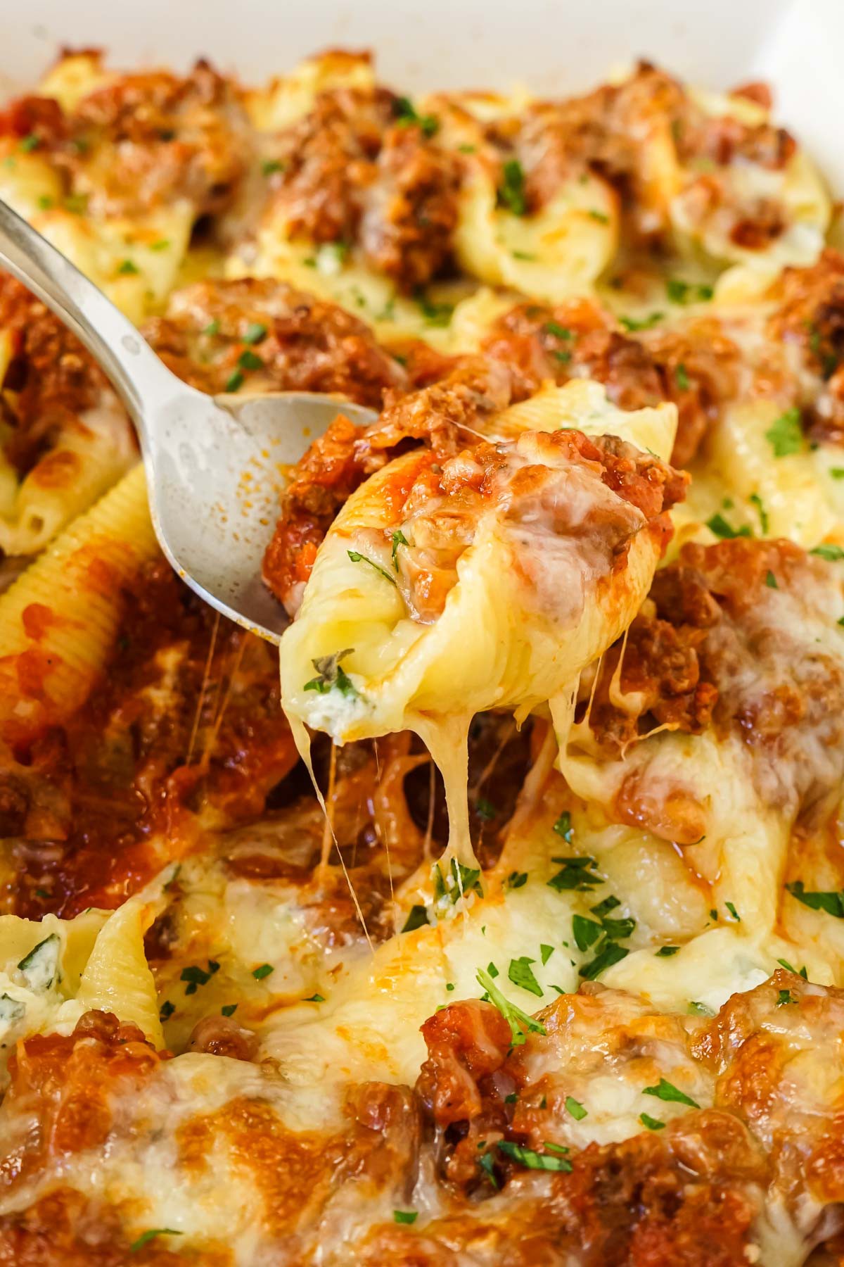 Cheesy Stuffed Shells With Beef Margaret Wanamaker Copy Me That