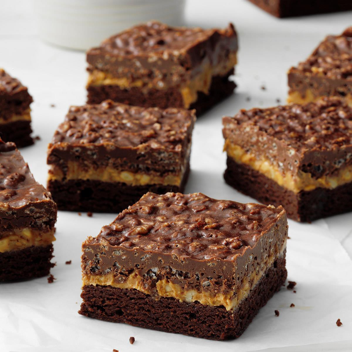 Chocolate & Peanut Butter Crispy Bars Estelle Landry Copy Me That