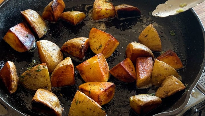 Crispy Skillet-Fried Potatoes Recipe (No Baking Or Boiling) | Deb ...