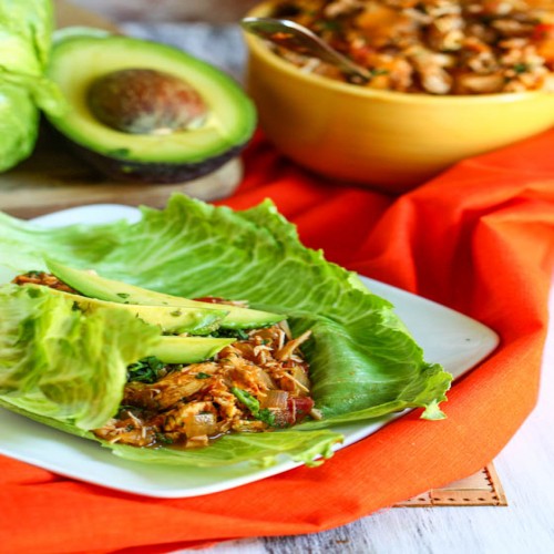 Crock Pot - Tex-Mex Chicken Lettuce Wraps | KemiZ | Copy Me That