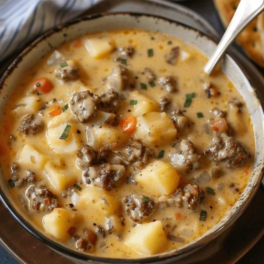 Crockpot Creamy Potato & Hamburger Soup Is a Deliciously Rich and  Comforting Dish That's Perfect for a Cozy Meal | Deb | Copy Me That