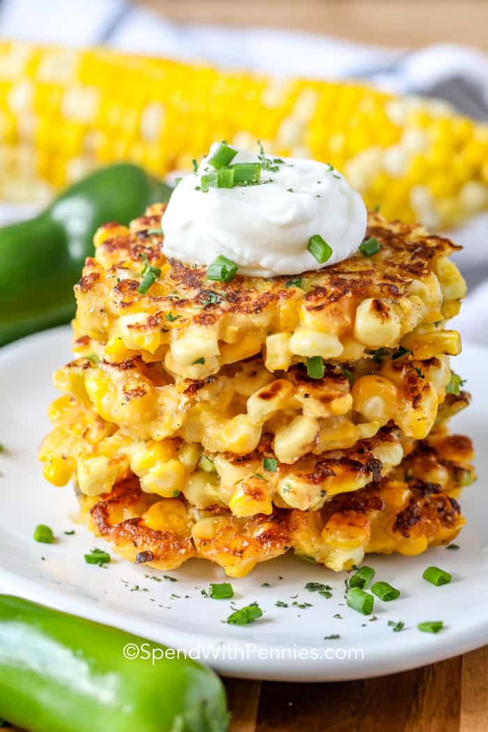 Easy Corn Fritters {With Cheese & Jalapeños} | JayT | Copy Me That