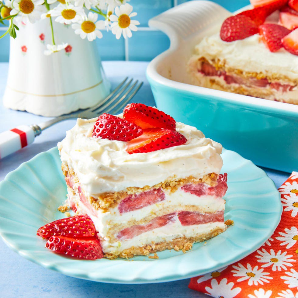 Easy Strawberry Icebox Cake | Becky Bishop | Copy Me That