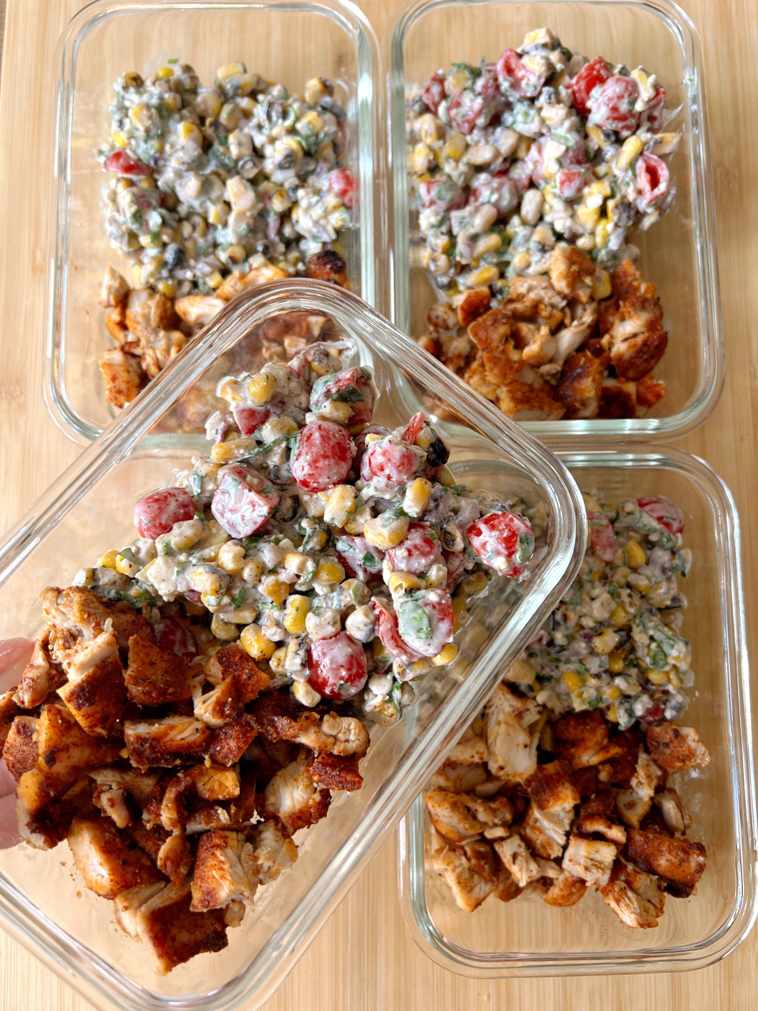 Elote Corn Salad Meal Prep with Chicken | LorettaP | Copy Me That