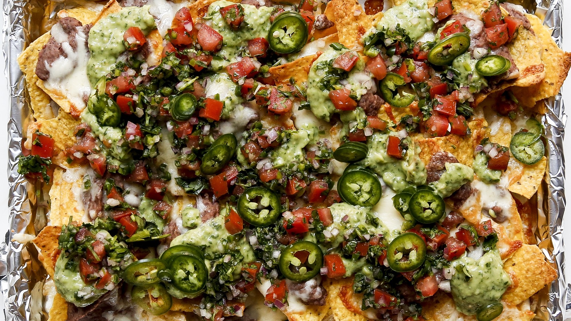 Fully Loaded Black Bean Nachos with Red and Green Salsas | Tammy Nugent ...