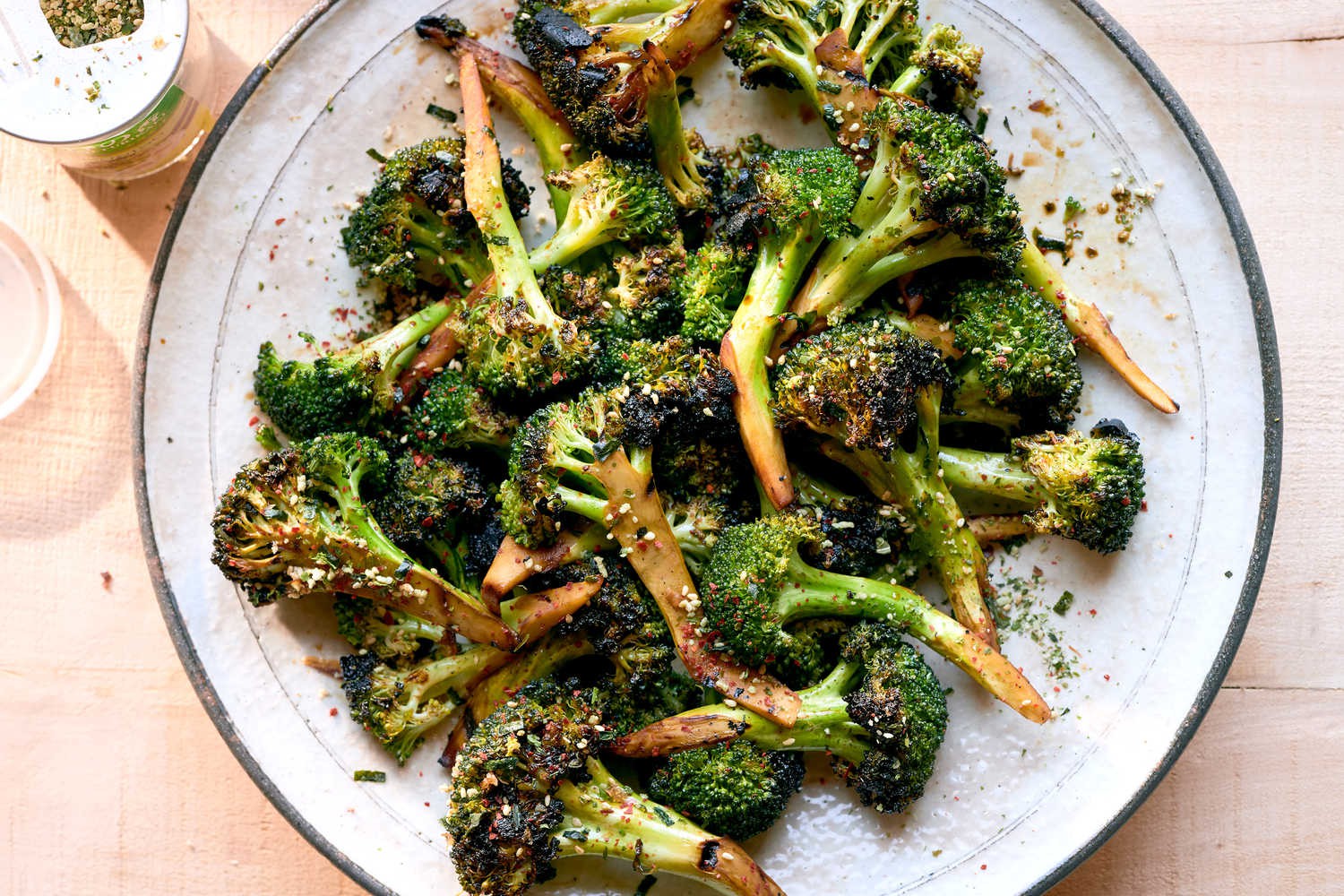 Grilled Broccoli with Soy Sauce, Maple Syrup and Balsamic