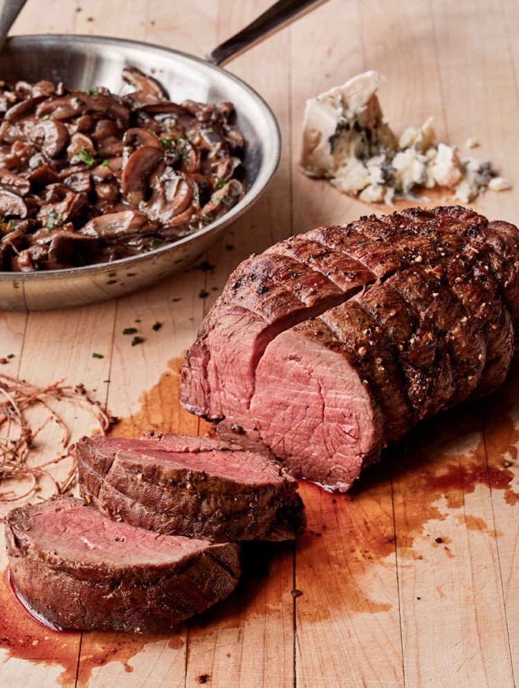 Ina Garten Filet of beef with mushrooms & blue cheese ...