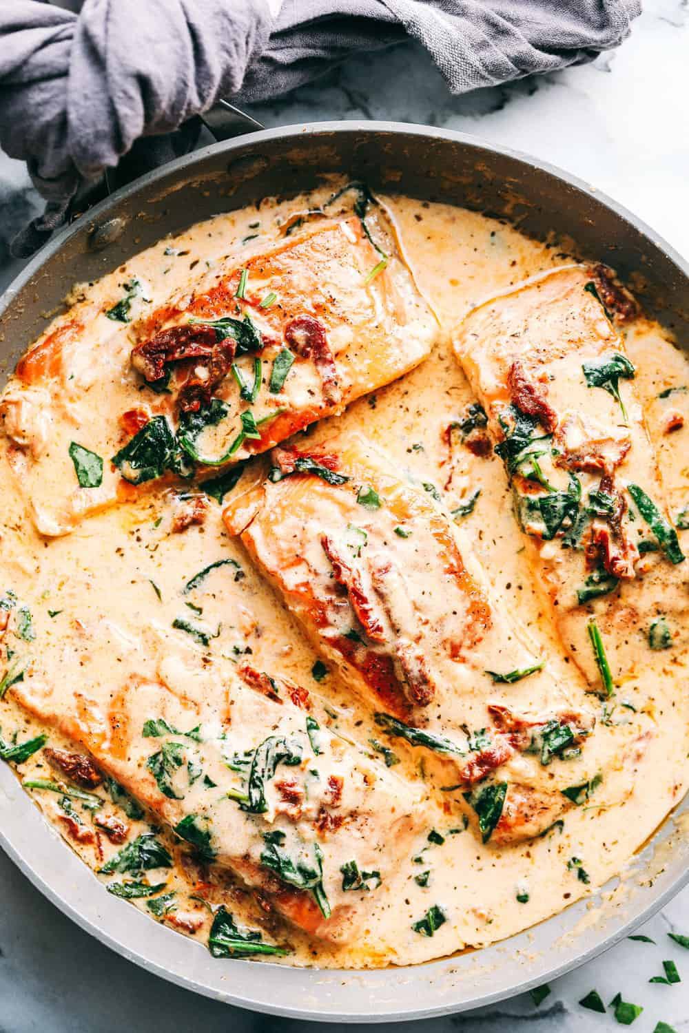 Insanely Good Creamy Tuscan Garlic Salmon | Angie O | Copy Me That