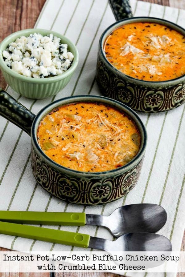 Instant Pot Low-Carb Buffalo Chicken Soup with Crumbled Blue Cheese ...