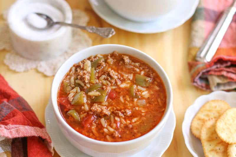 Instant Pot Stuffed Pepper Soup Recipe-Unstuffed Pepper Soup | WAWA ...