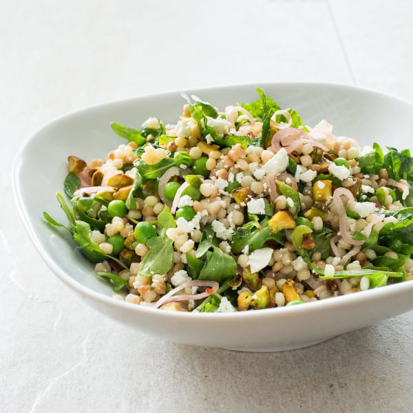 ATK Israeli Couscous with Lemon, Mint, Peas, Feta, and Pickled Shallots ...