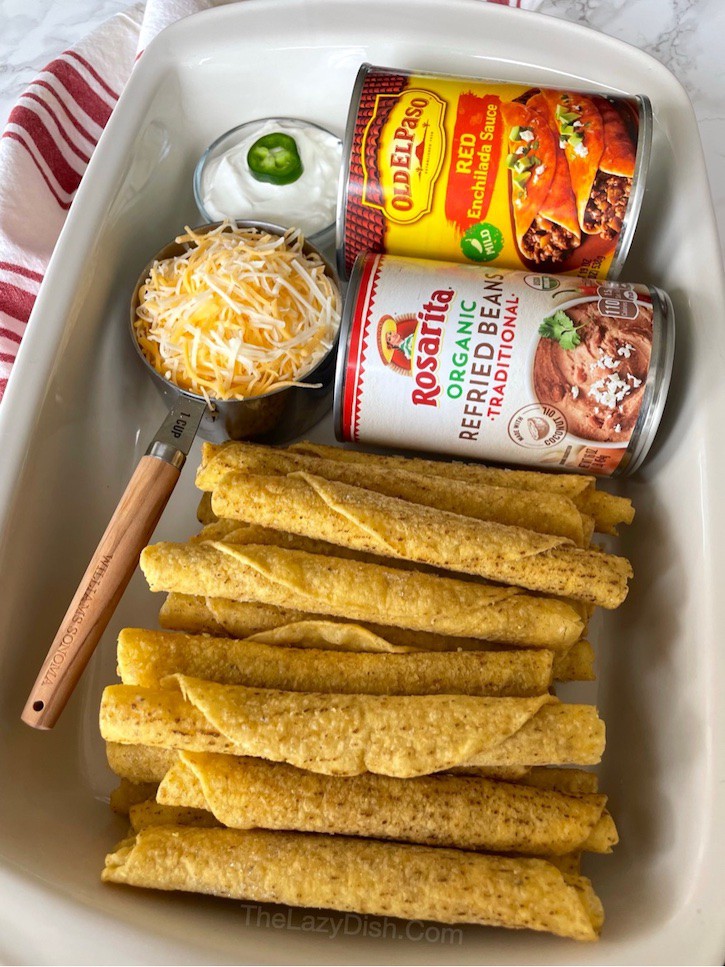 Mexican - Lazy Enchiladas (Frozen Taquito Dinner Casserole) | The ...