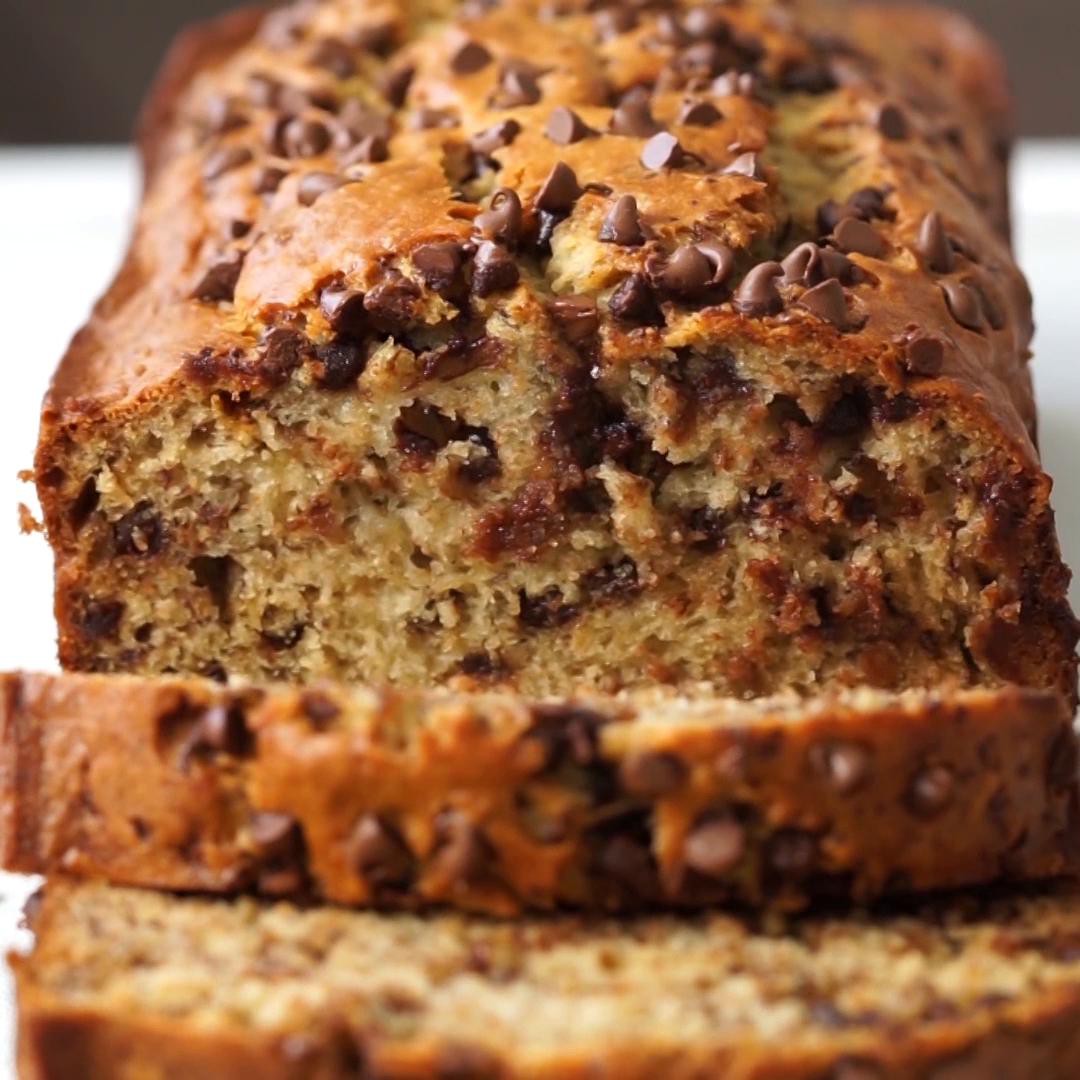 One Bowl Chocolate Chip Banana Bread Recipe by Tasty | Duggette | Copy