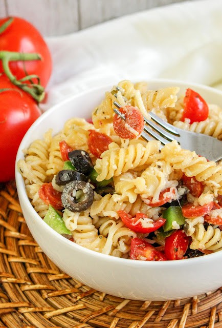 Pepperoni Rotini Pasta Salad with Homemade Dressing | Kathy K | Copy Me ...