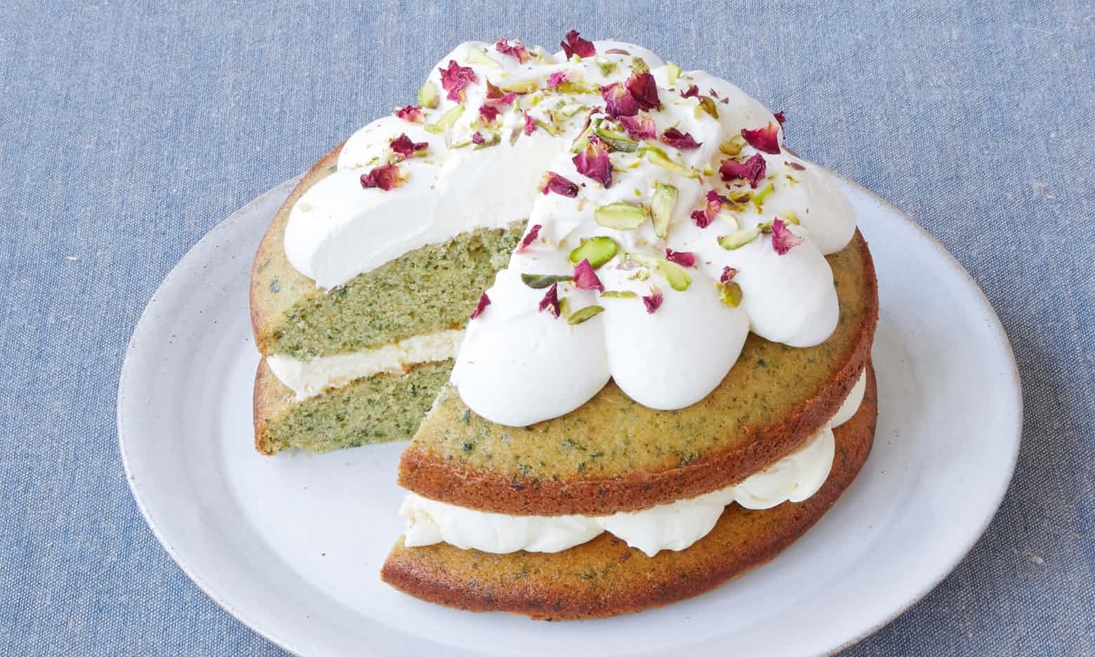 Goodnight Rose: Pistachio-Cardamom Cake with Rosewater Frosting Recipe on  Food52