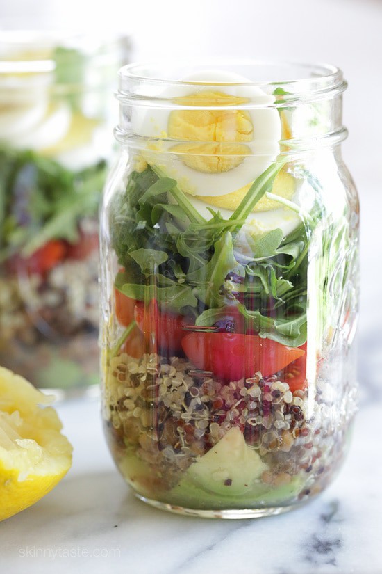 Protein Egg and Quinoa Salad Jars | David Inglehart | Copy Me That