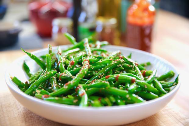 Green Beans with Magic Sesame Sauce (Chinese Family Faves) - Molly Yeh ...