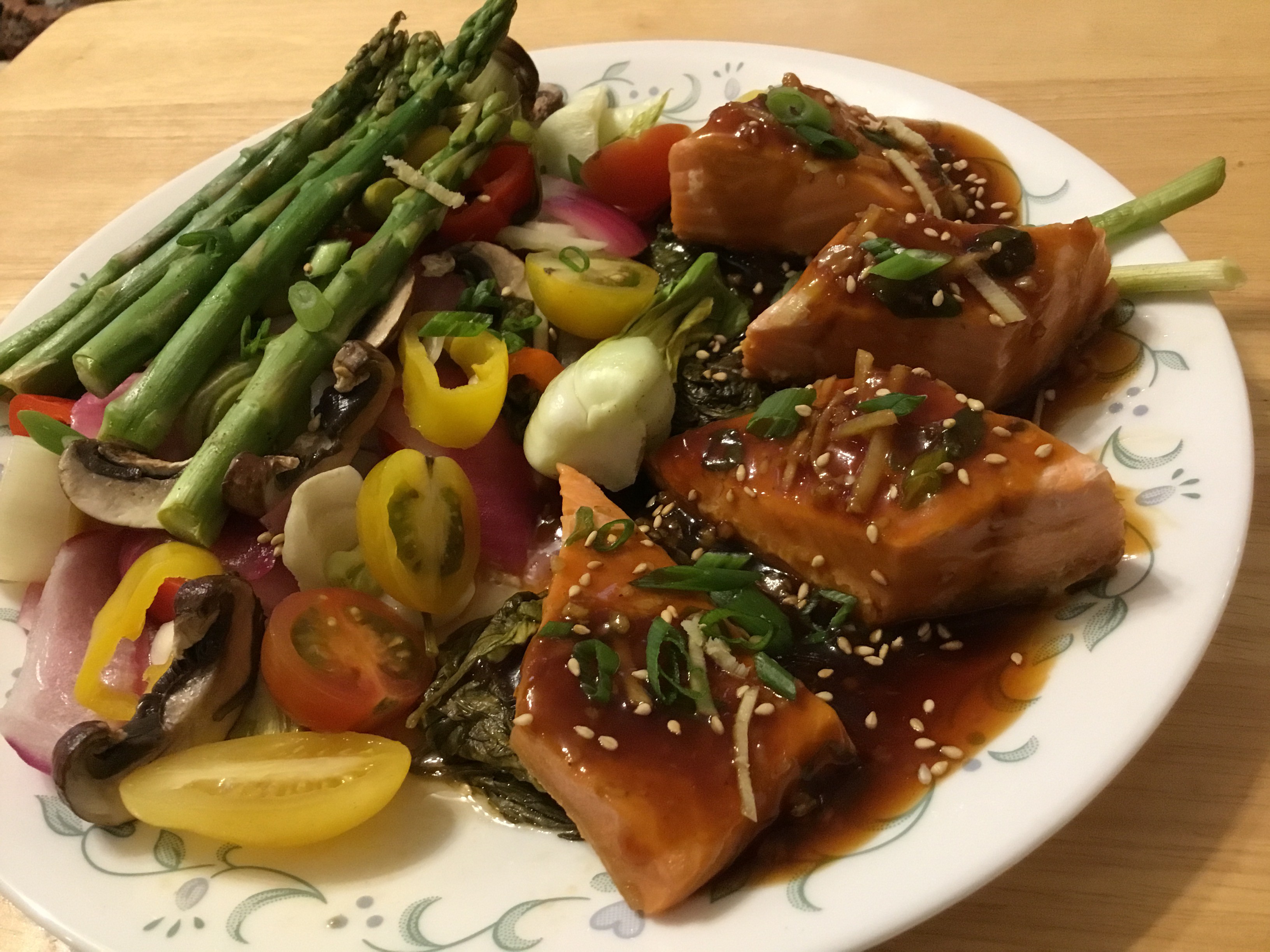 Instant Pot Sesame Shoyu Salmon with Mixed Veggies by Rich Lum | Rich 