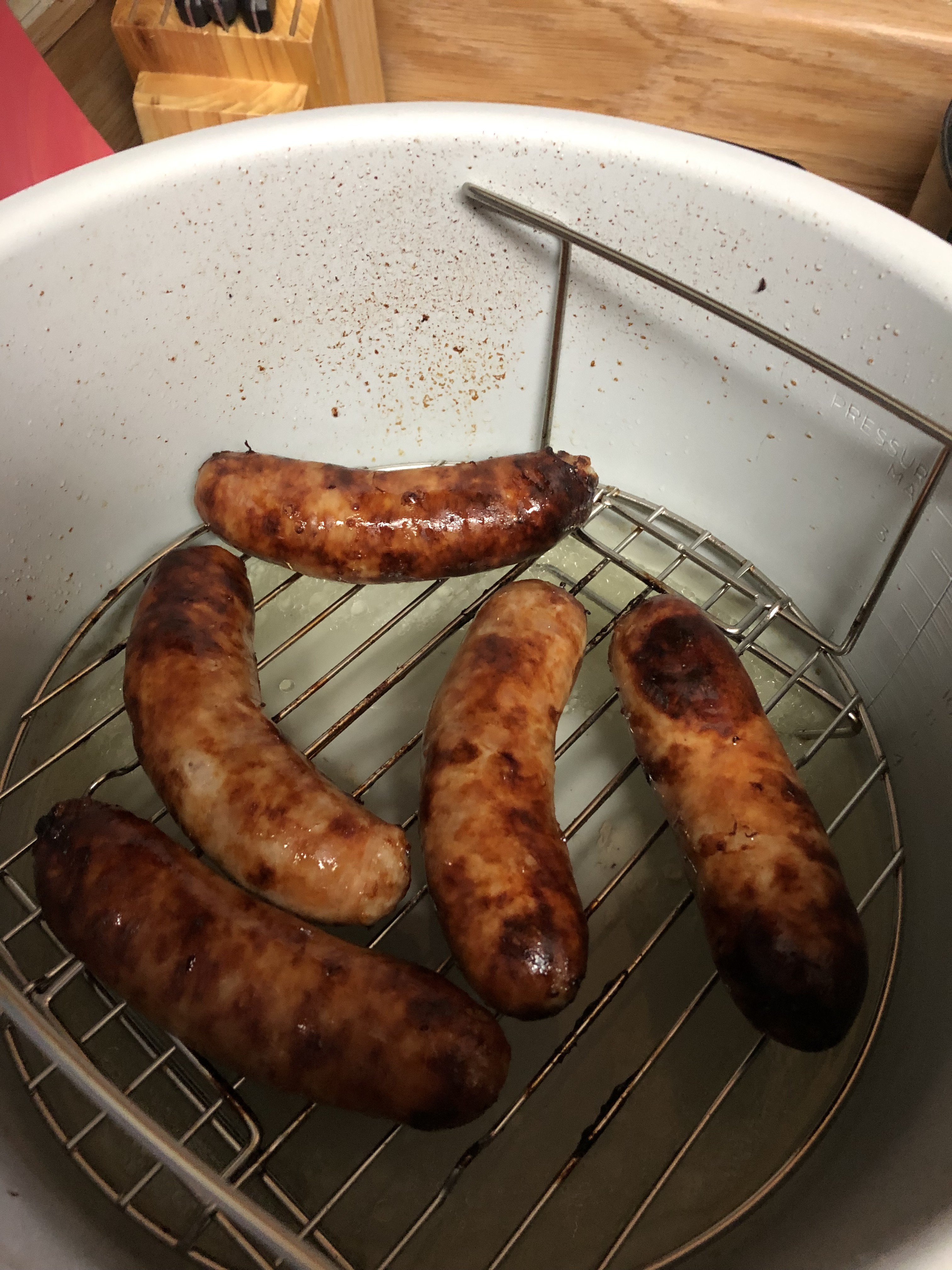 Instant Pot Ninja Foodi Brats or Italian Sausage