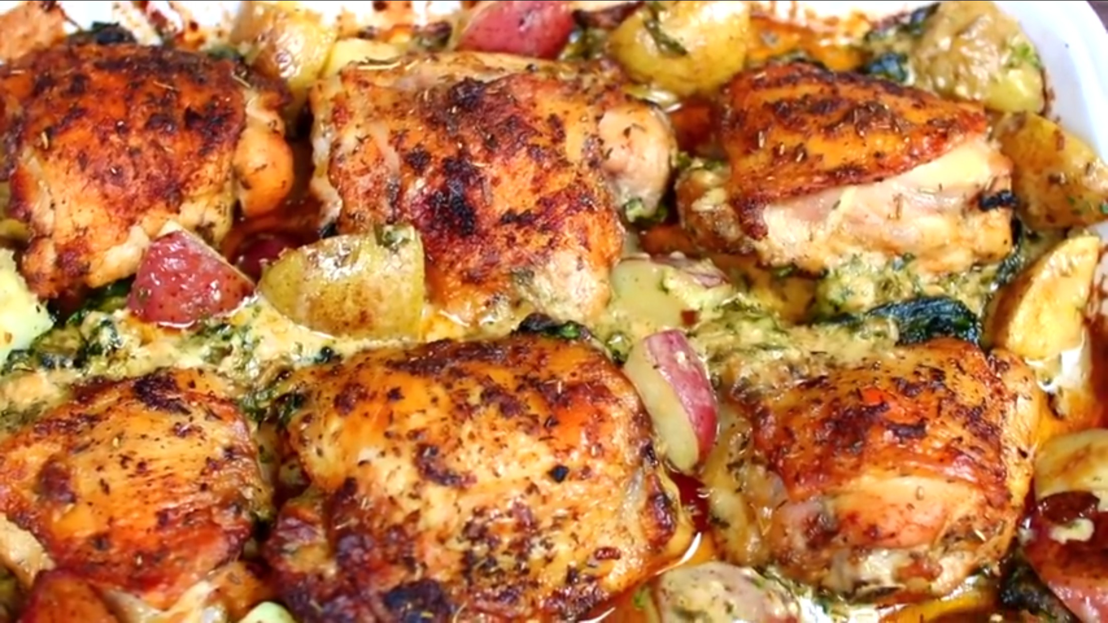 Creamy Garlic Butter Chicken and Potatoes | None | Copy Me That