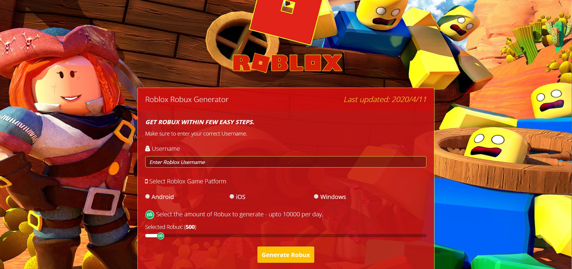Free Robux Giveaway 2020 No Survey Free Robux Giveaway