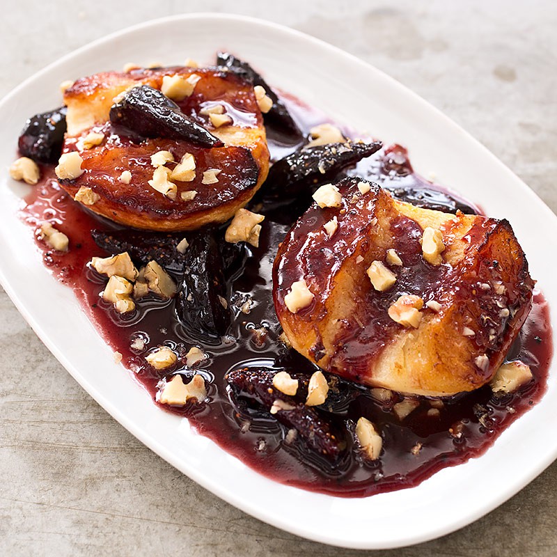 Roasted Apples with Dried Figs and Walnuts