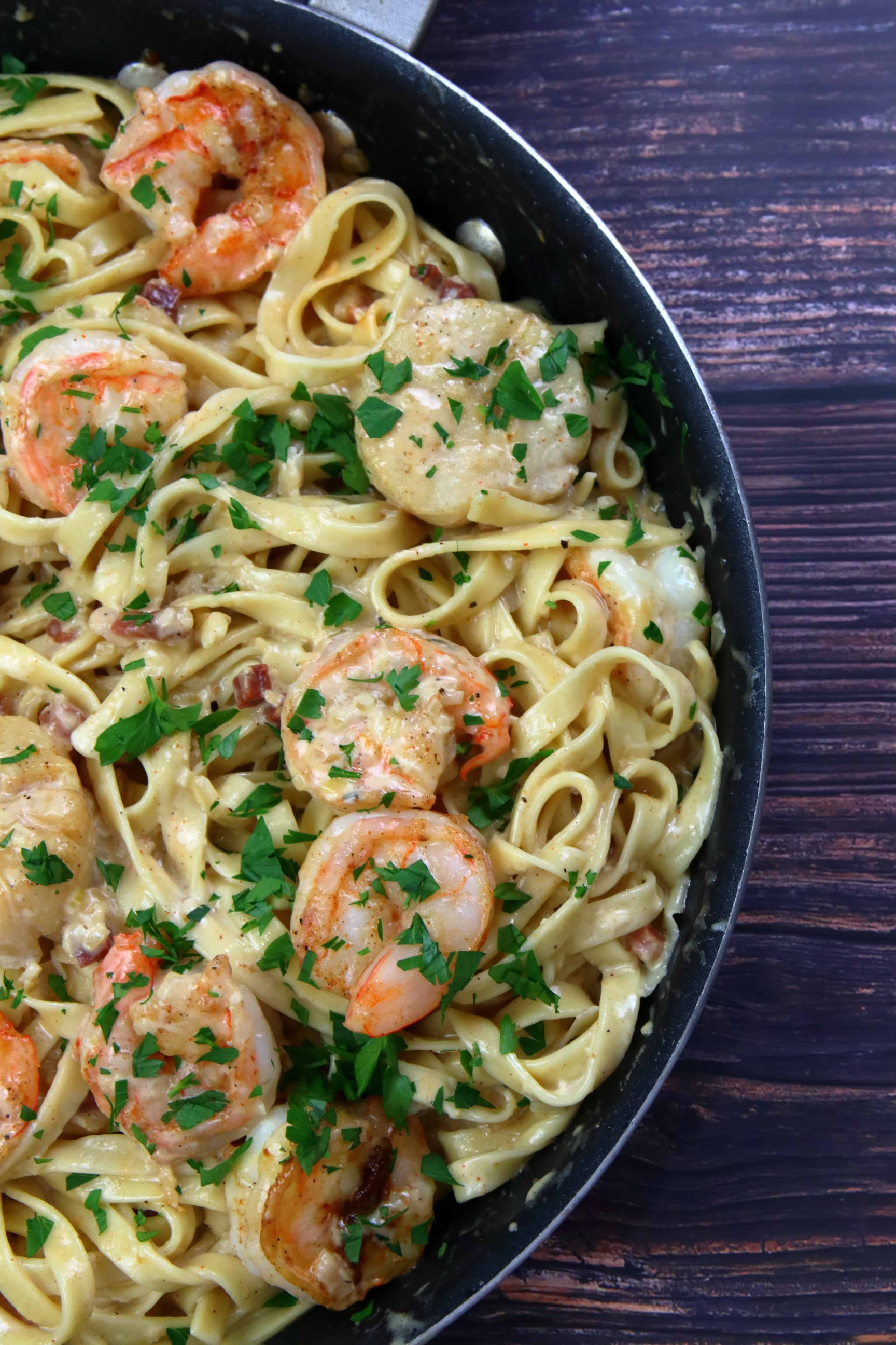 Shrimp and Scallop Pasta in White Wine Cream Sauce | Brian Kirst | Copy Me  That