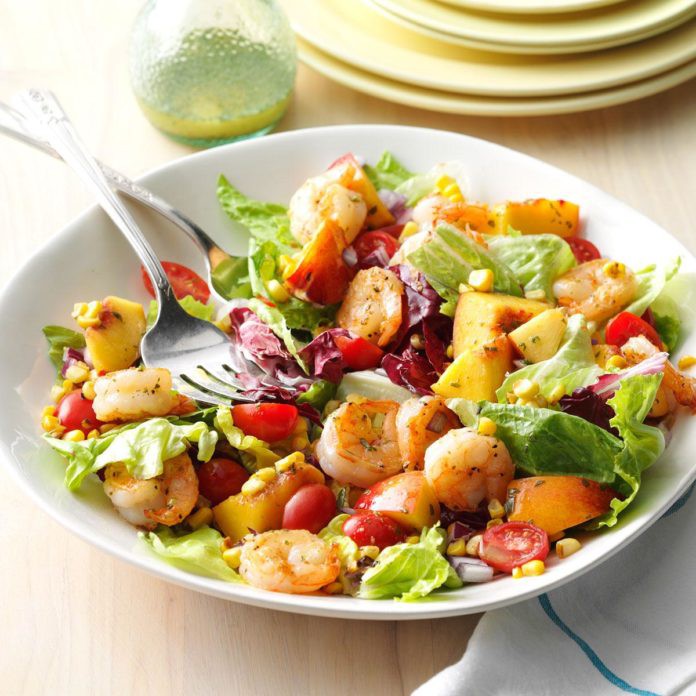 Shrimp & Nectarine Salad | Char | Copy Me That