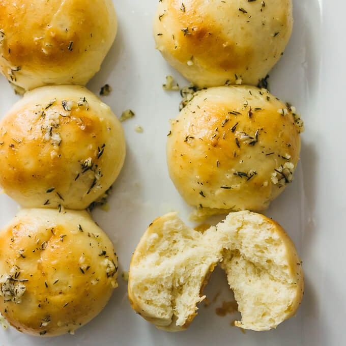 Small Batch Dinner Rolls With Garlic Butter Santafeegret Copy