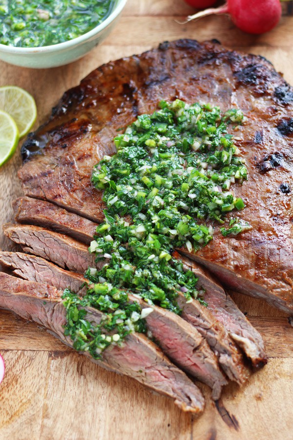 Beef Steak Flat Iron With Chimichurri Sauce Aileen Bolmer Copy Me That 