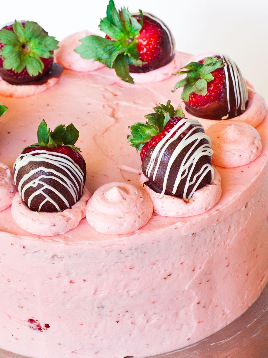 Martha's Strawberry, Champagne And Rose Cake - Claire Justine