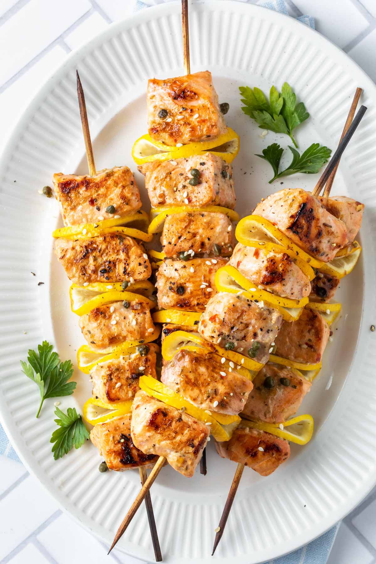 The Best Grilled Salmon Kabobs | Jim Staub | Copy Me That