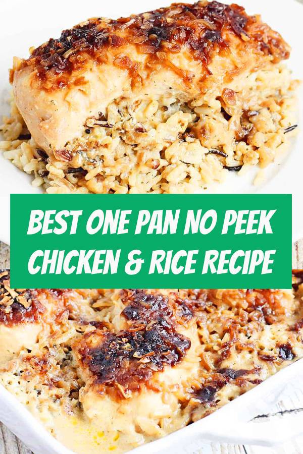 The Best One Pan No Peek Chicken Rice Recipe Chicken Chickenrecipe Maindish Rice Angelia Betscher Copy Me That